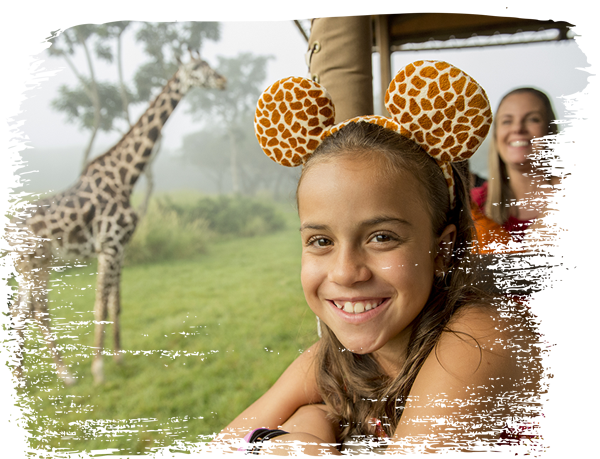 Criança sorrindo no Safari da Disney